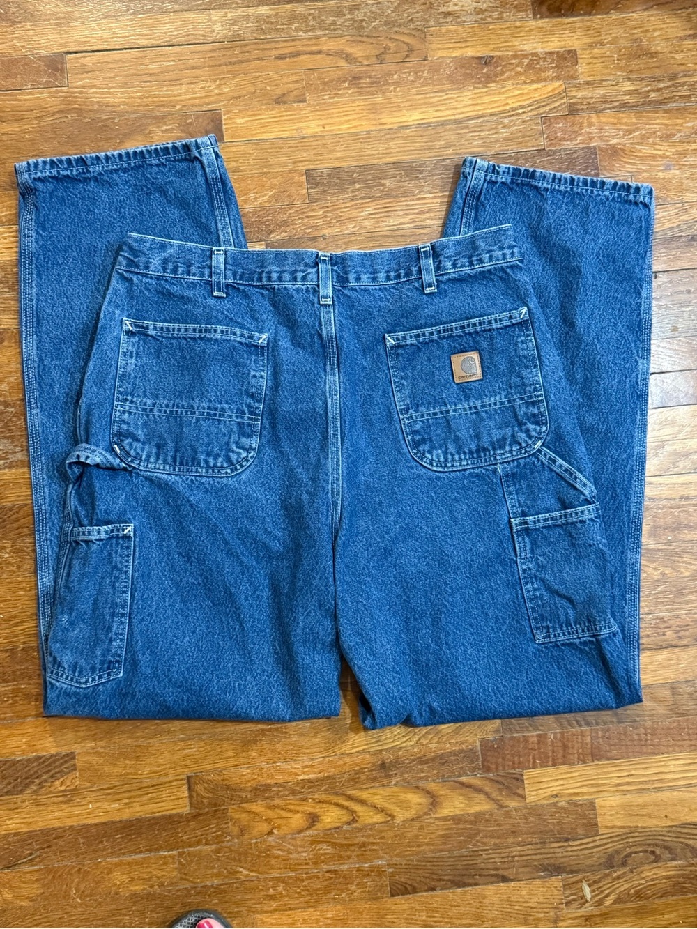Carhartt Men’s Dark Blue Denim Cargo Carpenter Pants
